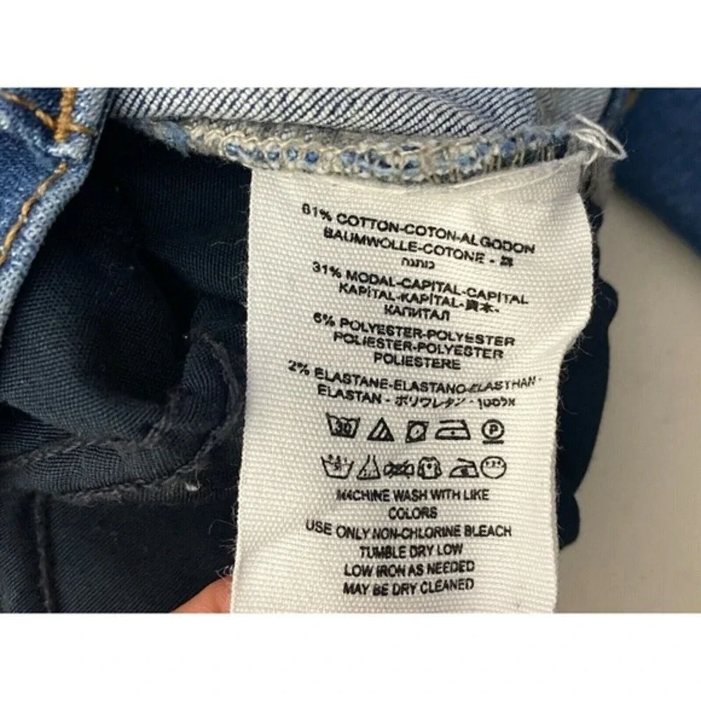 Free People‎ Jeans Womens 24 Skinny Raw Hem Ripped Boho Shark bite Indie Sleaze